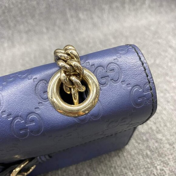100% Authentic Gucci Emily Guccissima Medium Shoulder Bag - Picture 10 of 15